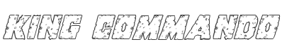 King Commando Riddled III Italic style