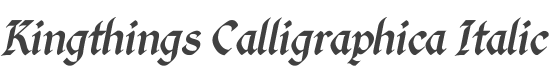 Kingthings Calligraphica Italic Font preview