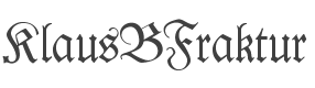 KlausBFraktur Font preview