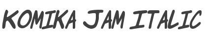 Komika Jam Italic style