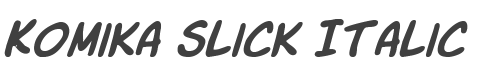 Komika Slick Italic style