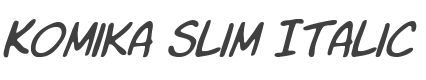 Komika Slim Italic style