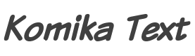 Komika Text Bold Italic style