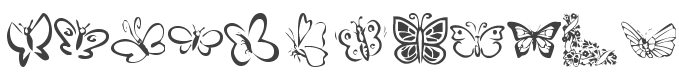 KR Butterflies Font preview