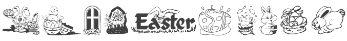 KR Easter 2003 Font preview