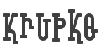 Krupke Font preview