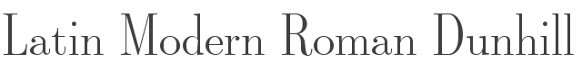 Latin Modern Roman Dunhill Font preview