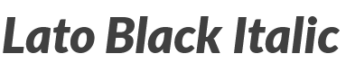 Lato Black Italic style