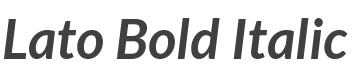 Lato Bold Italic style