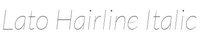 Lato Hairline Italic style