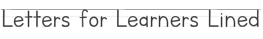 Letters for Learners Lined style