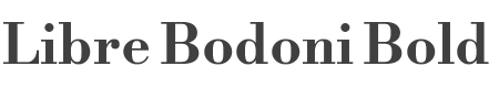 Libre Bodoni Bold style