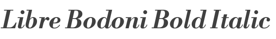 Libre Bodoni Bold Italic style