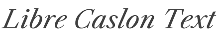 Libre Caslon Text Italic style