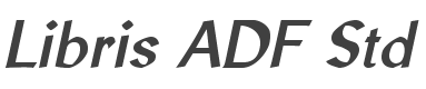 Libris ADF Std Bold Italic style