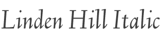 Linden Hill Italic style