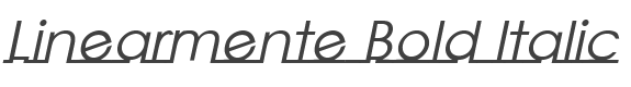 Linearmente Bold Italic style