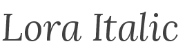 Lora Italic style