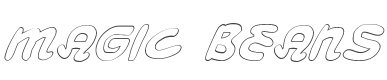 Magic Beans Outline Italic style