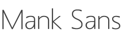 Mank Sans Font preview