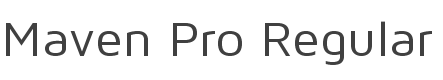 Maven Pro Font preview