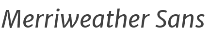 Merriweather Sans Italic style