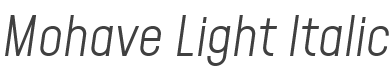 Mohave Light Italic style