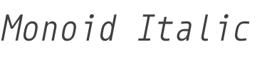 Monoid Italic style