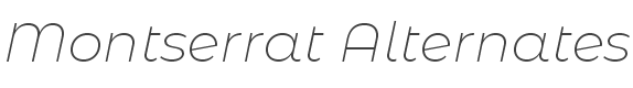 Montserrat Alternates ExtraLight Italic style