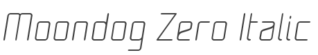 Moondog Zero Italic style