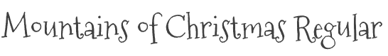 Mountains of Christmas Font preview