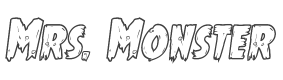 Mrs. Monster Bold Outline Italic style