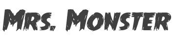 Mrs. Monster Expanded Italic style