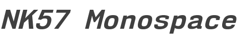 NK57 Monospace Bold Italic style
