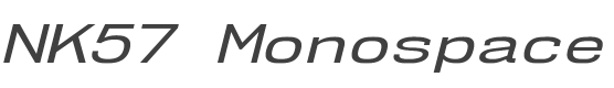 NK57 Monospace Expanded Italic style