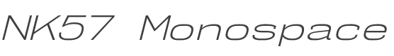 NK57 Monospace Expanded Light Italic style