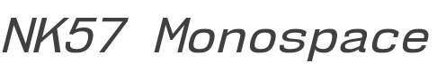 NK57 Monospace Italic style