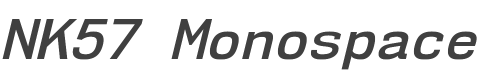 NK57 Monospace SemiBold Italic style