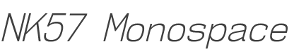 NK57 Monospace SemiCondensed Light Italic style