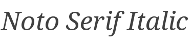 Noto Serif Italic style