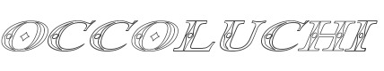 Occoluchi Italic Outline style