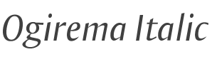 Ogirema Italic style