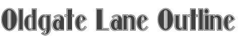 Oldgate Lane Outline Font preview