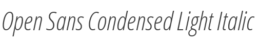 Open Sans Condensed Light Italic style