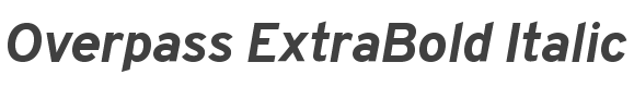 Overpass ExtraBold Italic style