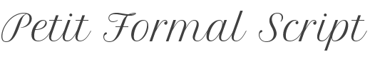 Petit Formal Script Font preview