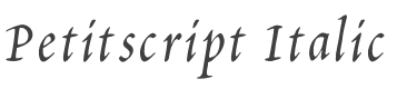 Petitscript Italic style