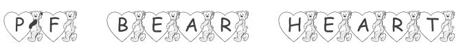 PF Bear Heart Font preview