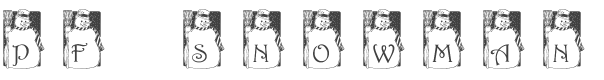 PF Snowman Font preview