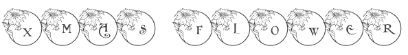 PF Xmas Flower-1 Font preview